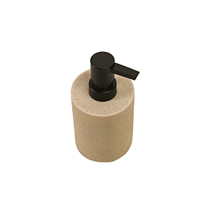 Distributeur à Savon Rond - Beige / Noir
