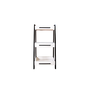 Meuble Salle De Bain Forme Pyramide - Blanc / Noir