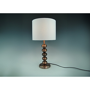 LAMPE DE TABLE 50cm - Blanc / Marron