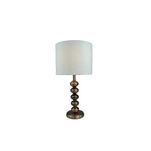 LAMPE DE TABLE 50cm - Blanc / Marron Lampe de table