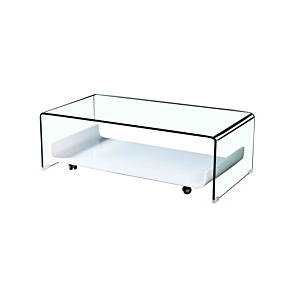 Table Basse Avec Niche BONERA - Blanc Transparent Table basse