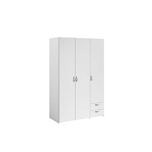 Armoire SOLUCE 3 Portes + 2 Tiroirs - Blanc Armoires
