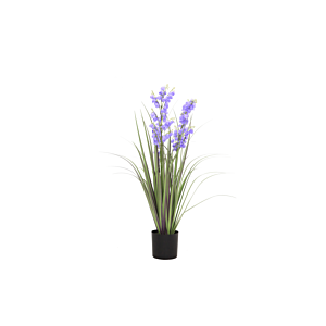 Herbe de campanule avec pot 80cm - Vert / Violet Plantes et fleurs artificielles