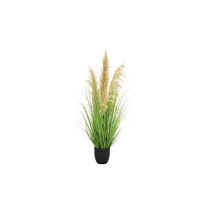 Herbe de pampa avec pot en plastique 110cm - Vert Plantes et fleurs artificielles