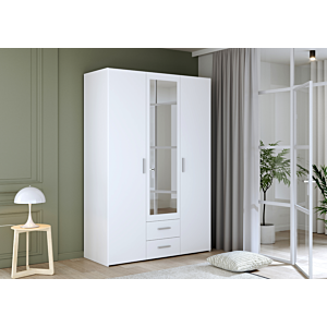 Armoire TELANE Avec 3 Portes - Blanc