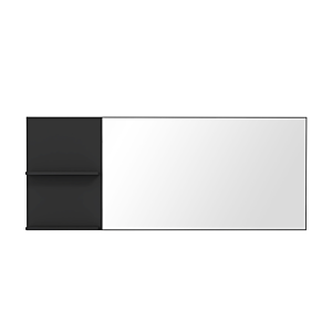 Miroir QUAYLE Avec 2 Étagères - Noir