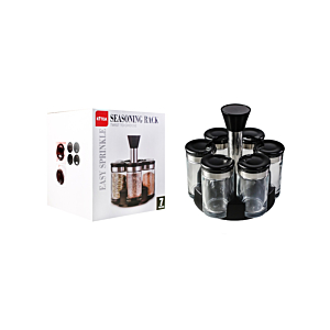 Set De 6 Pots à épices Avec Support - Blanc