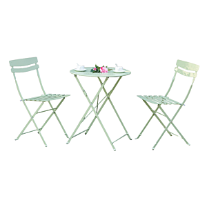 Set Bistrot BAIHE Avec 2 Chaises + Table - Vert Clair