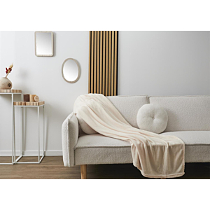 Plaid Microfibre Crème 150x200cm - Beige