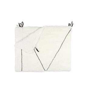 Plaid SHERPA Aux Motifs Tressés - Blanc Plaid et couvertures