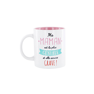 Mug MAMAN - Blanc / Rose Tasses et mugs