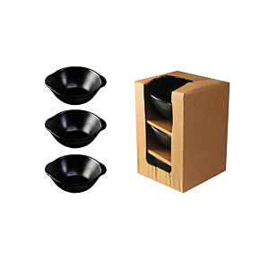 Set Apéritif 3 Pièces Rondes - Noir