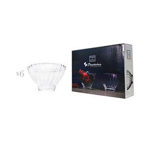 Set De 6 Bol En Verre - Blanc