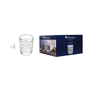 Lot De 4 Verres ESTRELLA 36,5cm - Blanc