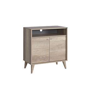 Meuble Multifonctions LONDON 2 Portes + Niche - Beige Foncé
