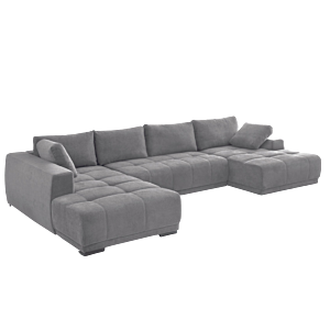 Canapé BOLERO Panoramique Gauche - Gris foncé Promos printemps