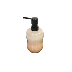 DISTRIBUTEUR À SAVON PORCELAINE- Rouge / Beige