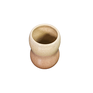 GOBELET EN PORCELAINE - Rouge / Beige