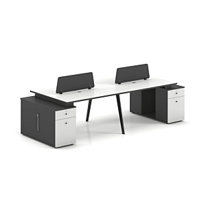 Bureau WORKSTATION RESPECT 4 Places - Blanc