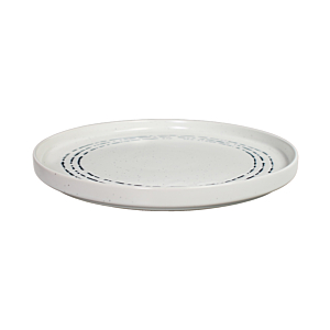 Plat WAVE En Porcelaine 20,32cm - Blanc / Bleu