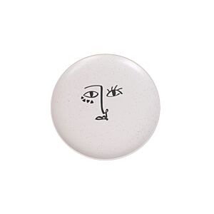 Plat ARTI En Porcelaine 12,5cm - Blanc / Noir Serviteurs