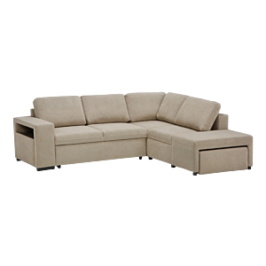 Canapé D'angle NEW NALIA Avec Fontion Lit + Coffre + Pouf Promos printemps