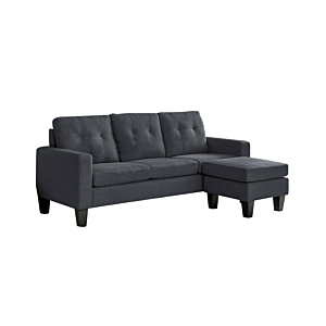 CANAPE D'ANGLE FIORI REVERSIBLE - Gris Foncé