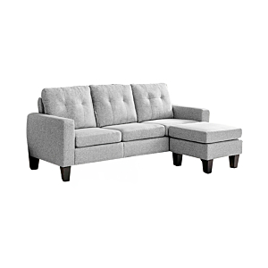 CANAPE D'ANGLE FIORI REVERSIBLE - Gris Clair