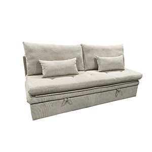 Canapé RIVA Avec Fonction Lit Et Rangement - Beige SOFA