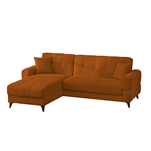 Canapé d'angle VERSAY réversible avec fonction lit - Terracotta