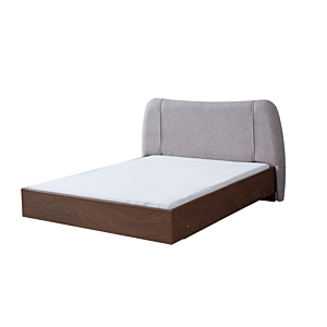 LIT MALAGA AVEC PLANCHE SOMMIER - Marron Lits adulte