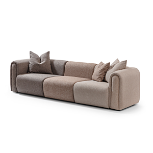 CANAPE MODULABLE RIVIERA - Beige / Marron