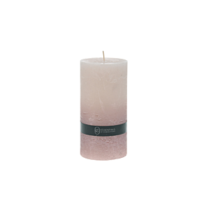 BOUGIE PILIER TREMPÉE 14cm - Blanc / Rose Bougies parfumées Ramadan