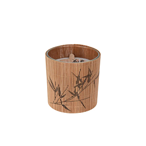 BOUGIE EN BAMBOU ET IMPRIMÉ - Beige Bougies décoratives