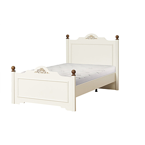 LIT AYLA 90x200cm AVEC PLANCHE SOMMIER - BLANC