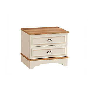 TABLE DE CHEVET AYLA - Blanc / Chêne Promos printemps