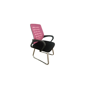Chaise Visiteur CASUAL - Rose / Noir