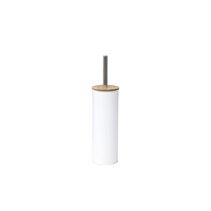BROSSE WC PRESTIGE Métal Avec Couvercle - Blanc Brosses WC