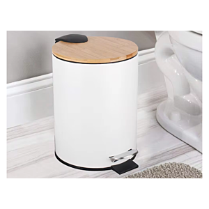POUBELLE PRESTIGE Avec FREIN DE CHUTE 3L - Blanc
