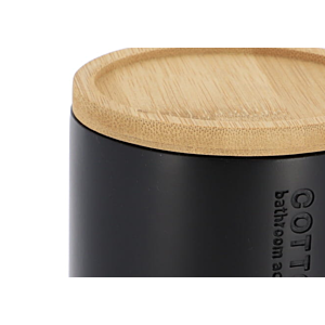 Boîte à coton PRESTIGE Avec Couvercle - Noir