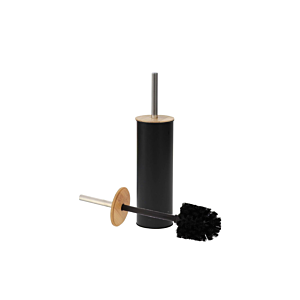 BROSSE WC PRESTIGE Métal Avec Couvercle - Noir