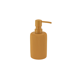 DISTRIBUTEUR à SAVON en resiné Striée 230ml - Moutarde Gobelets et distributeurs de savon