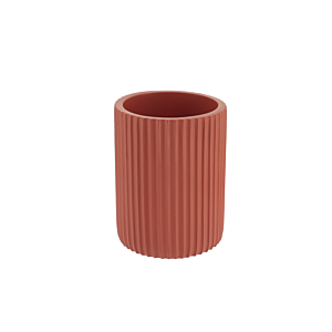 Gobelet En Résine Striée - Terracota Gobelets et distributeurs de savon
