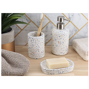 Distributeur à Savon TERRAZO 220ml - Blanc