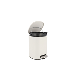 POUBELLE Métal Avec FREIN DE CHUTE 5L - Blanc