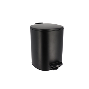 POUBELLE Métal Avec FREIN DE CHUTE 5L - Noir Poubelles de salle de bain