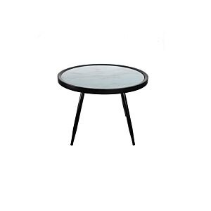 Table Ronde POSH 60x60x41,5cm - Noir / Blanc Promos printemps