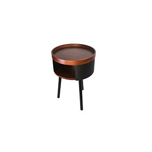 Table Ronde FORATO - Noir / Marron Promos printemps