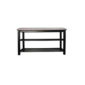 Banc À Chaussures À 2 Niveaux ANDINO - Gris / Noir