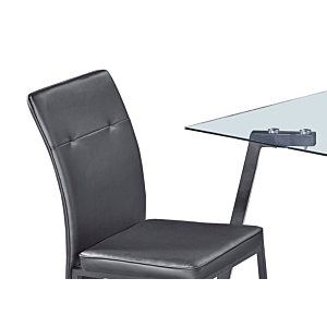 Set table à manger ROSHAN avec 4 chaises - Gris